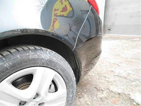 Задние крыло и бампер Opel Insignia после частичной покраски